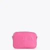 Lola Casademunt Bolsos<Bolso bandolera con logo en relieve FUCSIA
