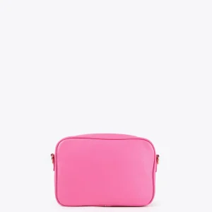 Lola Casademunt Bolsos<Bolso bandolera con logo en relieve FUCSIA