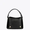 Lola Casademunt Bolsos<Bolso bandolera con logo grabado NEGRO