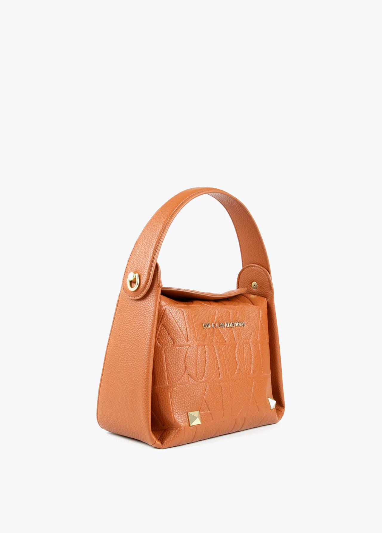 bolso_bandolera_con_logo_grabado_1-1.webp Lola Casademunt Bolsos<Bolso bandolera con logo grabado NEGRO