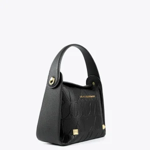 Lola Casademunt Bolsos<Bolso bandolera con logo grabado NEGRO