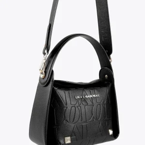 Lola Casademunt Bolsos<Bolso bandolera con logo grabado NEGRO