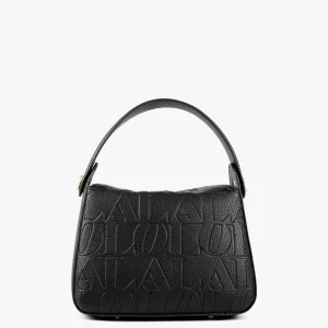 Lola Casademunt Bolsos<Bolso bandolera con logo grabado NEGRO