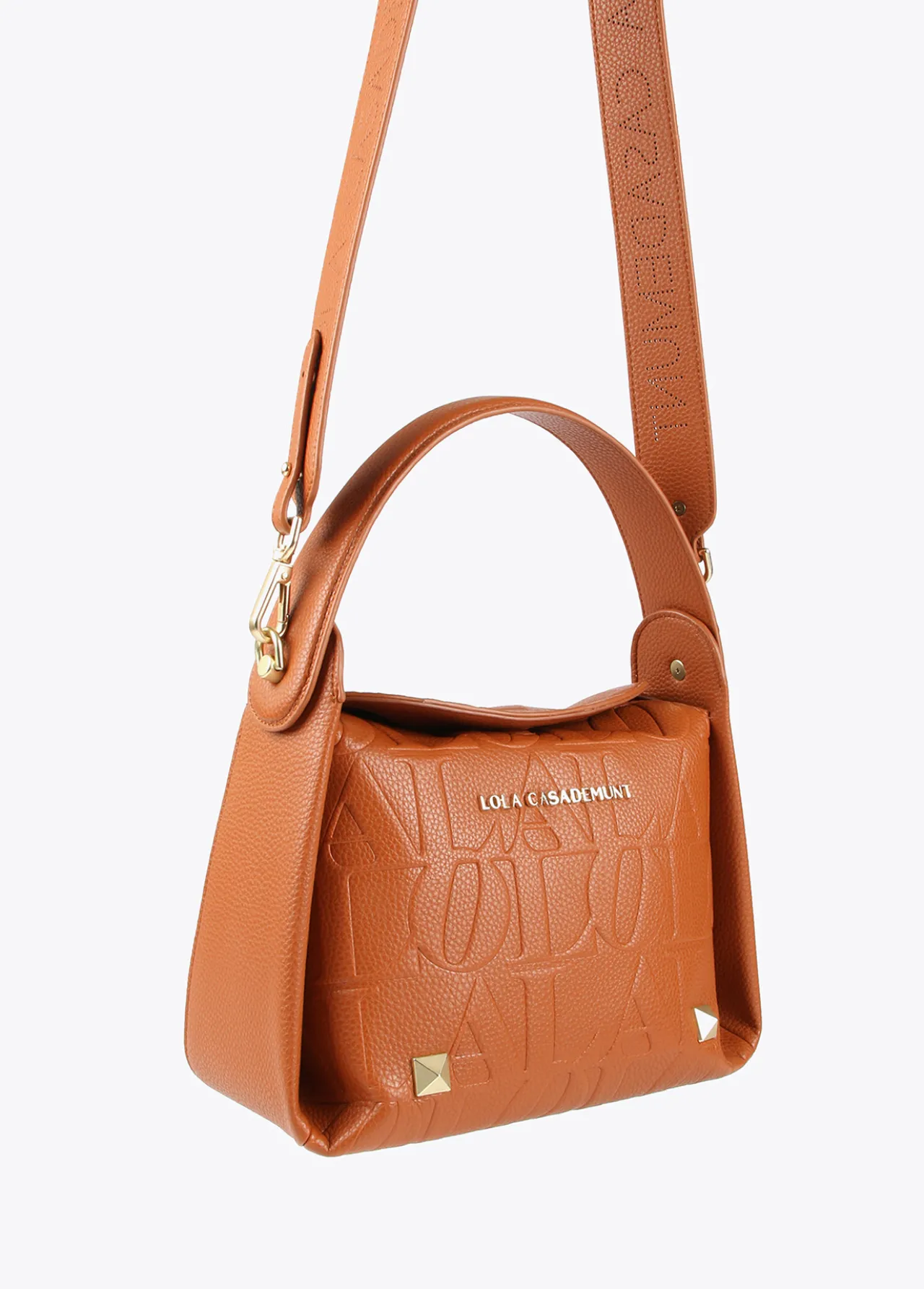 bolso_bandolera_con_logo_grabado_4-1.webp Lola Casademunt Bolsos<Bolso bandolera con logo grabado NEGRO