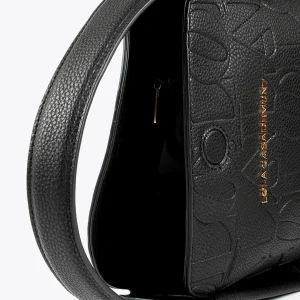Lola Casademunt Bolsos<Bolso bandolera con logo grabado NEGRO