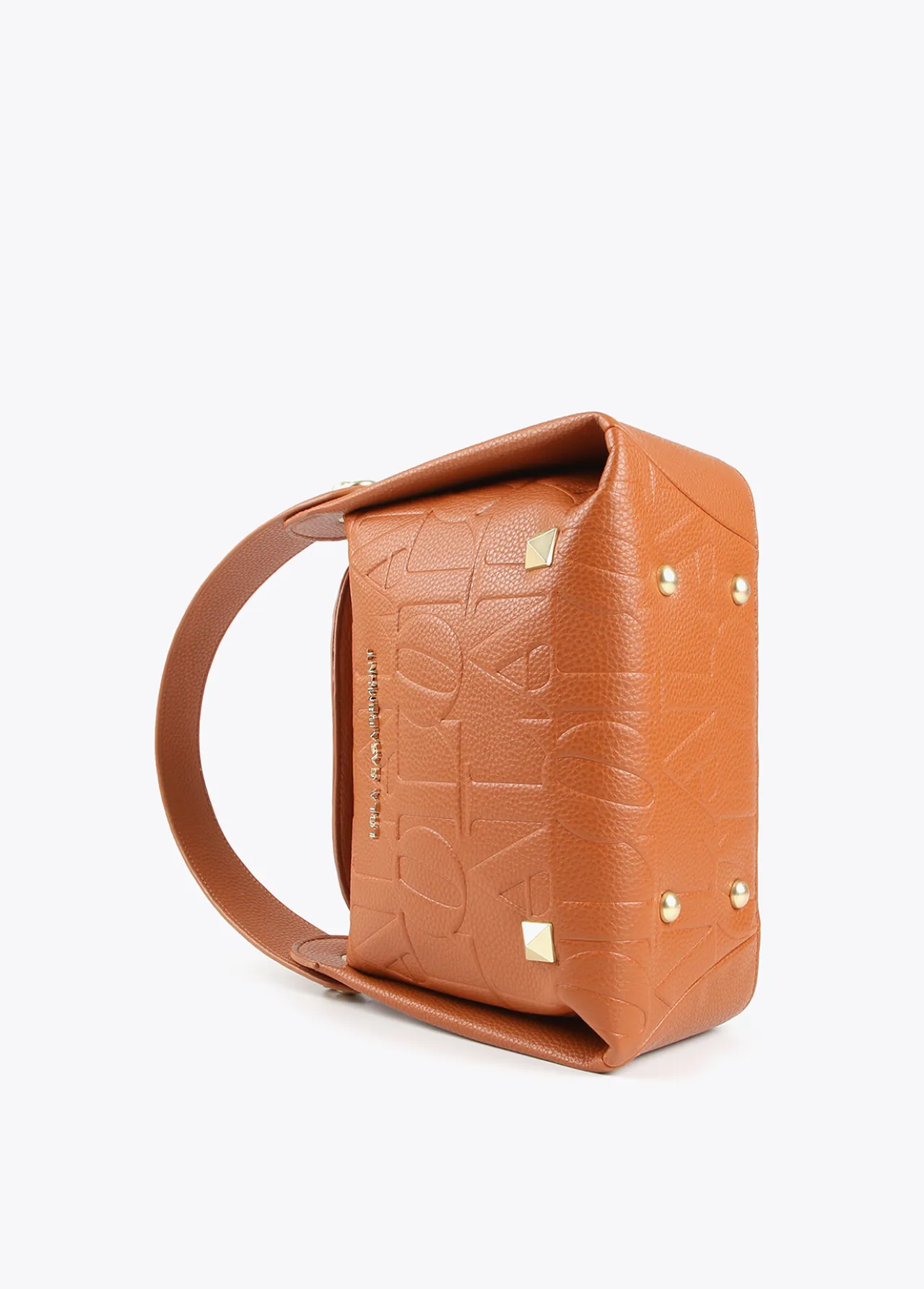 bolso_bandolera_con_logo_grabado_5-1.webp Lola Casademunt Bolsos<Bolso bandolera con logo grabado NEGRO