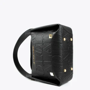 Lola Casademunt Bolsos<Bolso bandolera con logo grabado NEGRO
