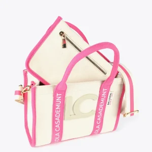 Lola Casademunt Bolsos<Bolso bandolera logotipado NEGRO-CRUDO