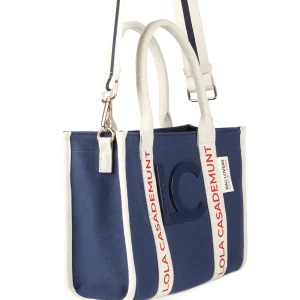 Lola Casademunt Bolsos<Bolso bandolera logotipado NEGRO-CRUDO