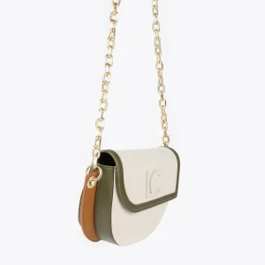 Lola Casademunt Bolsos<Bolso bandolera materiales combinados CRUDO-MARRON