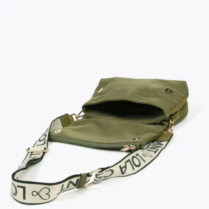 Lola Casademunt Bolsos<Bolso bandolera materiales combinados KAKI