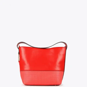 Lola Casademunt Bolsos<Bolso bandolera materiales combinados ROJO