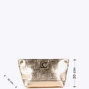 Lola Casademunt Bandoleras | Bolsos Pequeños<Bolso bandolera monograma metalizado DORADO