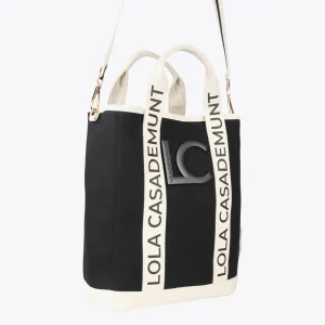 Lola Casademunt Bolsos<Bolso canvas NEGRO-CRUDO