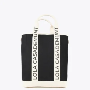 Lola Casademunt Bolsos<Bolso canvas NEGRO-CRUDO