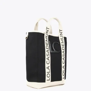 Lola Casademunt Bolsos<Bolso canvas NEGRO-CRUDO