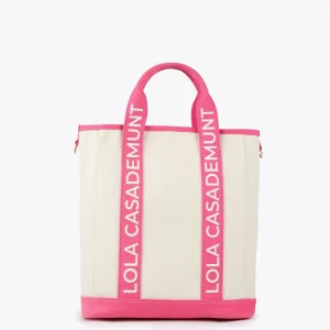 Lola Casademunt Bolsos<Bolso canvas NEGRO-CRUDO