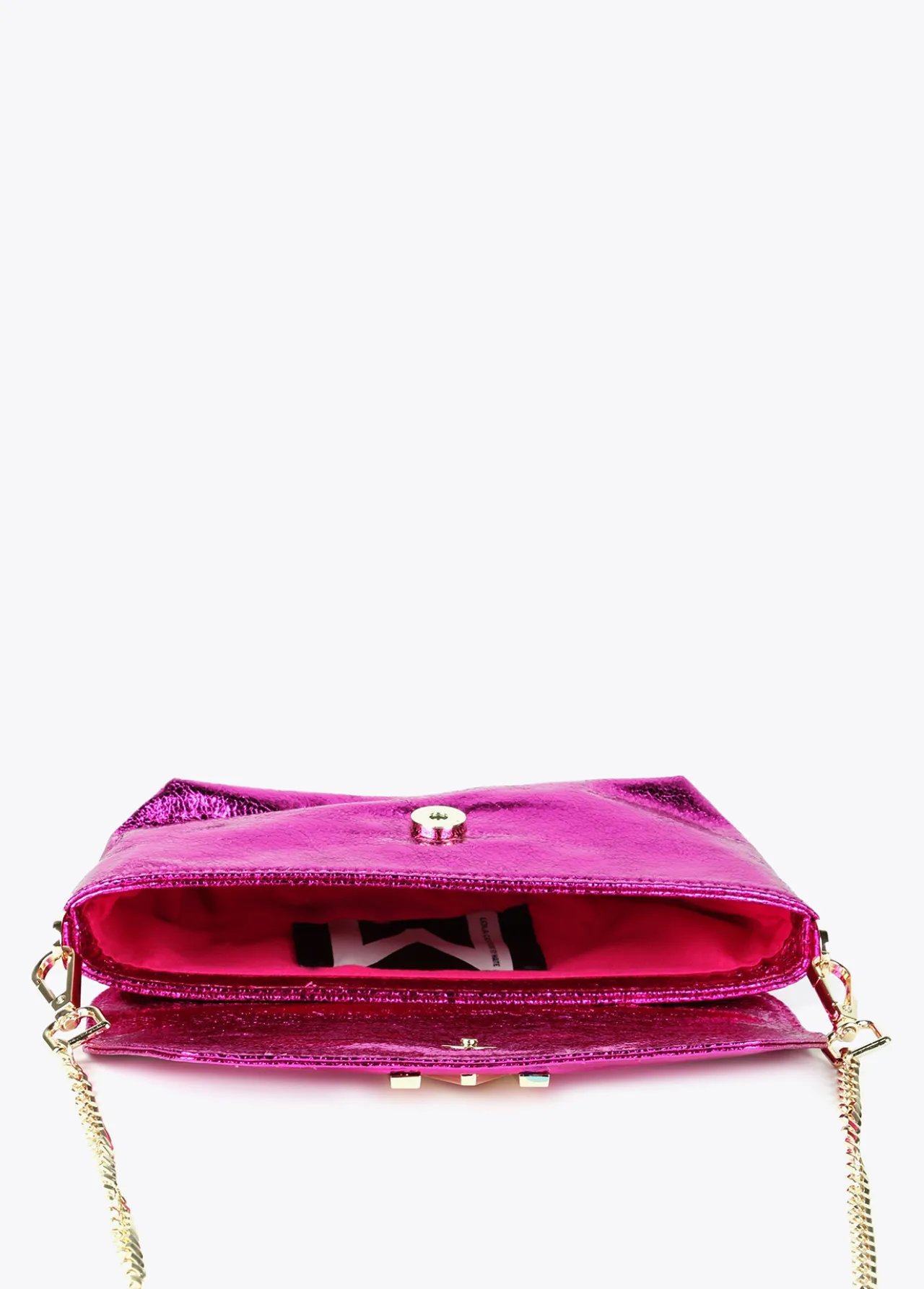 bolso_de_fiesta_metalizado_3.webp Lola Casademunt Bolsos<Bolso de fiesta metalizado FUCSIA