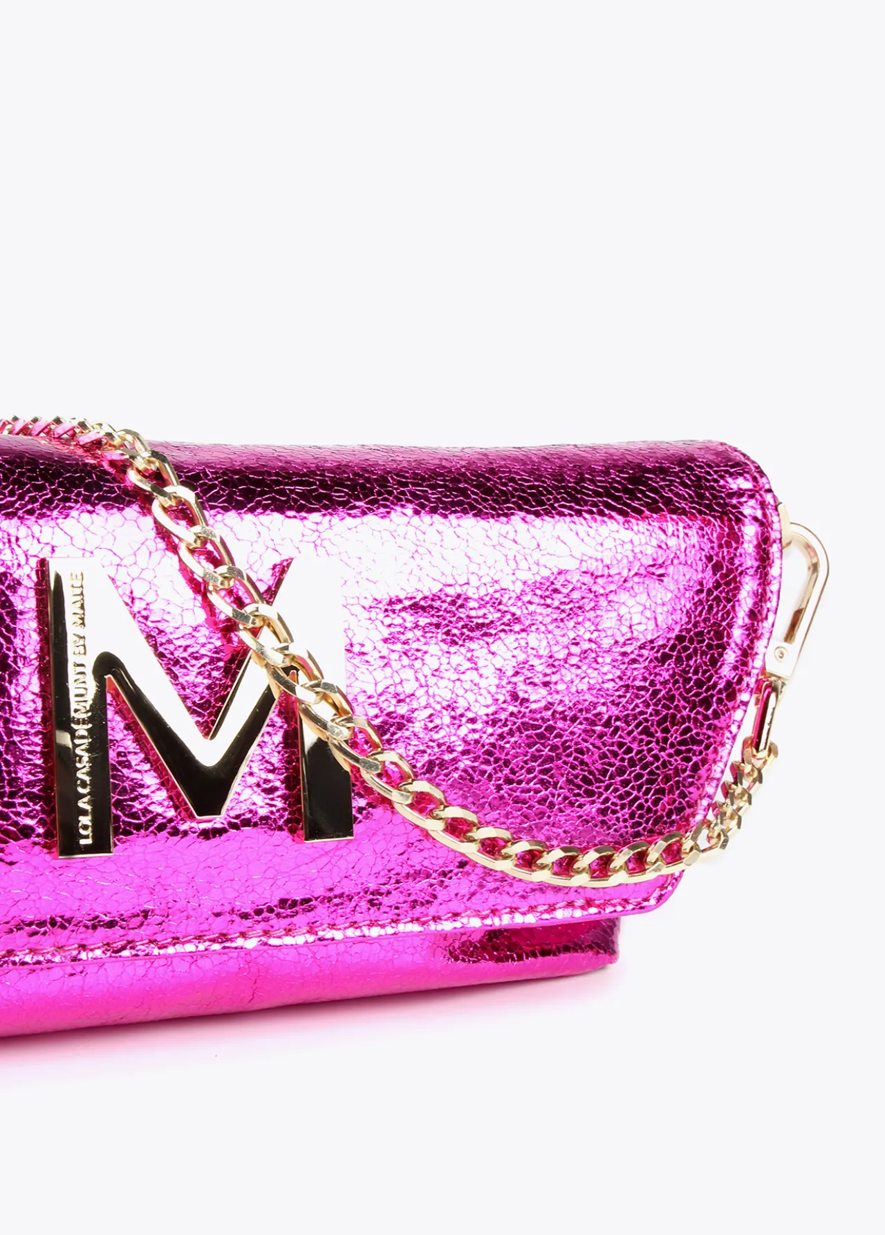 bolso_de_fiesta_metalizado_4.webp Lola Casademunt Bolsos<Bolso de fiesta metalizado FUCSIA