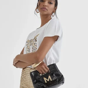 Lola Casademunt Bolsos<Bolso de mano con frunces FUCSIA