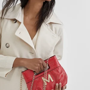 Lola Casademunt Bolsos<Bolso de mano con frunces FUCSIA
