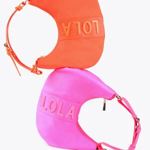 Lola Casademunt Bolsos<Bolso media luna fluor FUCSIA