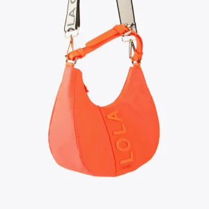 Lola Casademunt Bolsos<Bolso media luna fluor FUCSIA