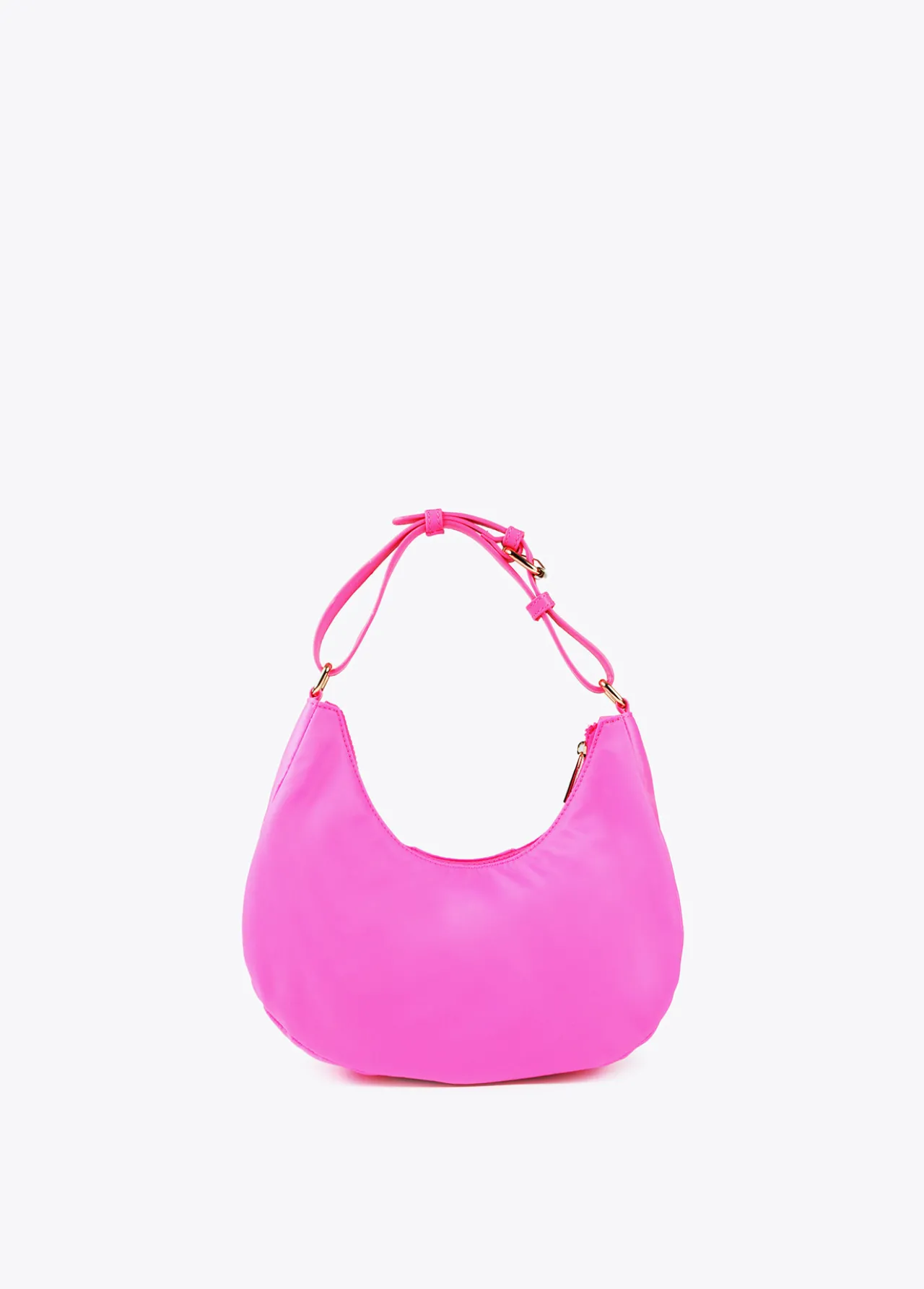 bolso_media_luna_fluor_4.webp Lola Casademunt Bolsos<Bolso media luna fluor FUCSIA