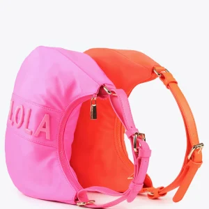 Lola Casademunt Bolsos<Bolso media luna fluor FUCSIA