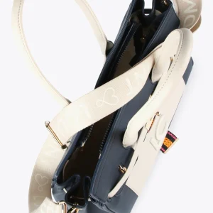Lola Casademunt Bolsos<Bolso shopper azul y blanco AZUL-CRUDO