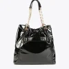 Lola Casademunt Bolsos Shopper | Bolsos De Hombro<Bolso shopper brillante NEGRO