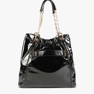 Lola Casademunt Bolsos Shopper | Bolsos De Hombro<Bolso shopper brillante NEGRO