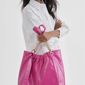 Lola Casademunt Bolsos<Bolso shopper brillante FUCSIA