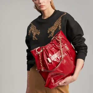 Lola Casademunt Bolsos Shopper | Bolsos De Hombro<Bolso shopper brillante NEGRO