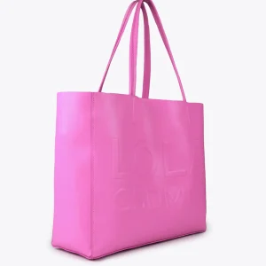 Lola Casademunt Bolsos<Bolso shopper con logo en relieve FUCSIA