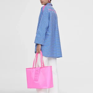 Lola Casademunt Bolsos<Bolso shopper con logo en relieve FUCSIA