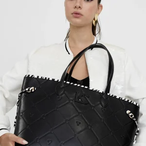 Lola Casademunt Bolsos<Bolso shopper logotipado NEGRO