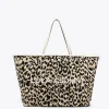 Lola Casademunt Bolsos<Bolso shopper loneta animal print CRUDO-MARRON
