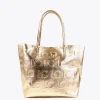 Lola Casademunt Bolsos Shopper | Bolsos De Hombro<Bolso shopper metalizado DORADO