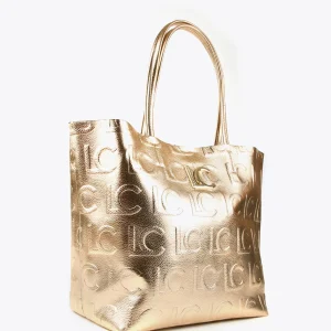 Lola Casademunt Bolsos Shopper | Bolsos De Hombro<Bolso shopper metalizado DORADO
