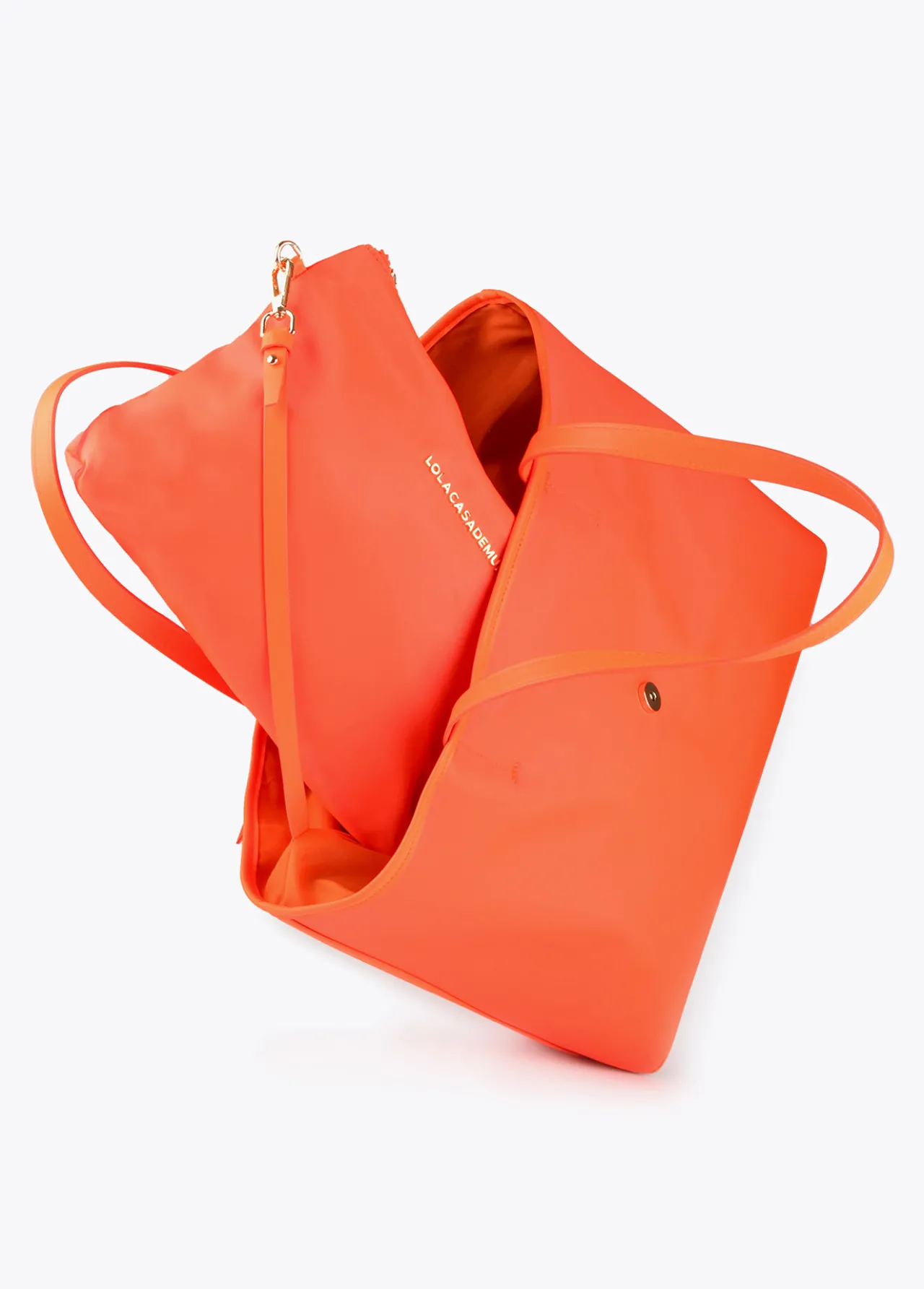 bolso_shopper_nylon_fluor_1-1.webp Lola Casademunt Bolsos<Bolso shopper nylon fluor FUCSIA