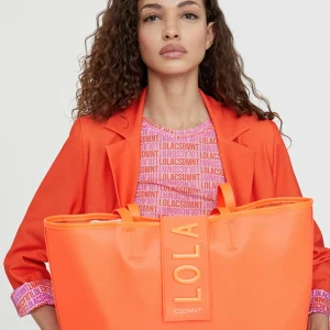 Lola Casademunt Bolsos<Bolso shopper nylon fluor FUCSIA