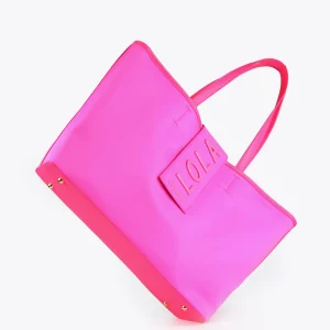 Lola Casademunt Bolsos<Bolso shopper nylon fluor FUCSIA