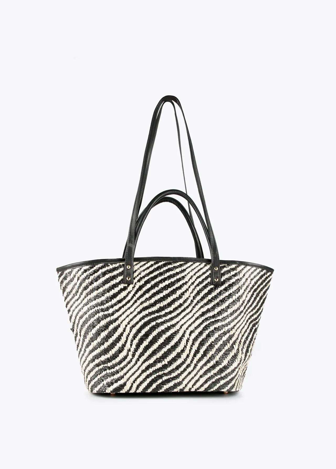 bolso_shopper_tipo_cesta_1.webp Lola Casademunt Bolsos<Bolso shopper tipo cesta NEGRO-BLANCO