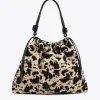 Lola Casademunt Animal Print | Bolsos Shopper<Bolso tejido animal CRUDO-NEGRO