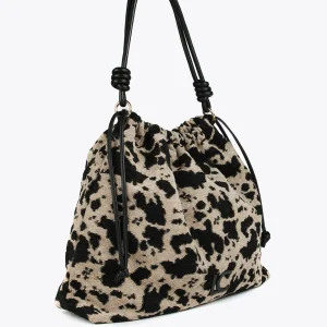 Lola Casademunt Animal Print | Bolsos Shopper<Bolso tejido animal CRUDO-NEGRO