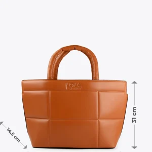 Lola Casademunt Bolsos<Bolso tipo shopper acolchado CAMEL