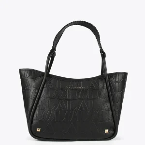 Lola Casademunt Bolsos<Bolso tipo shopper grabado NEGRO