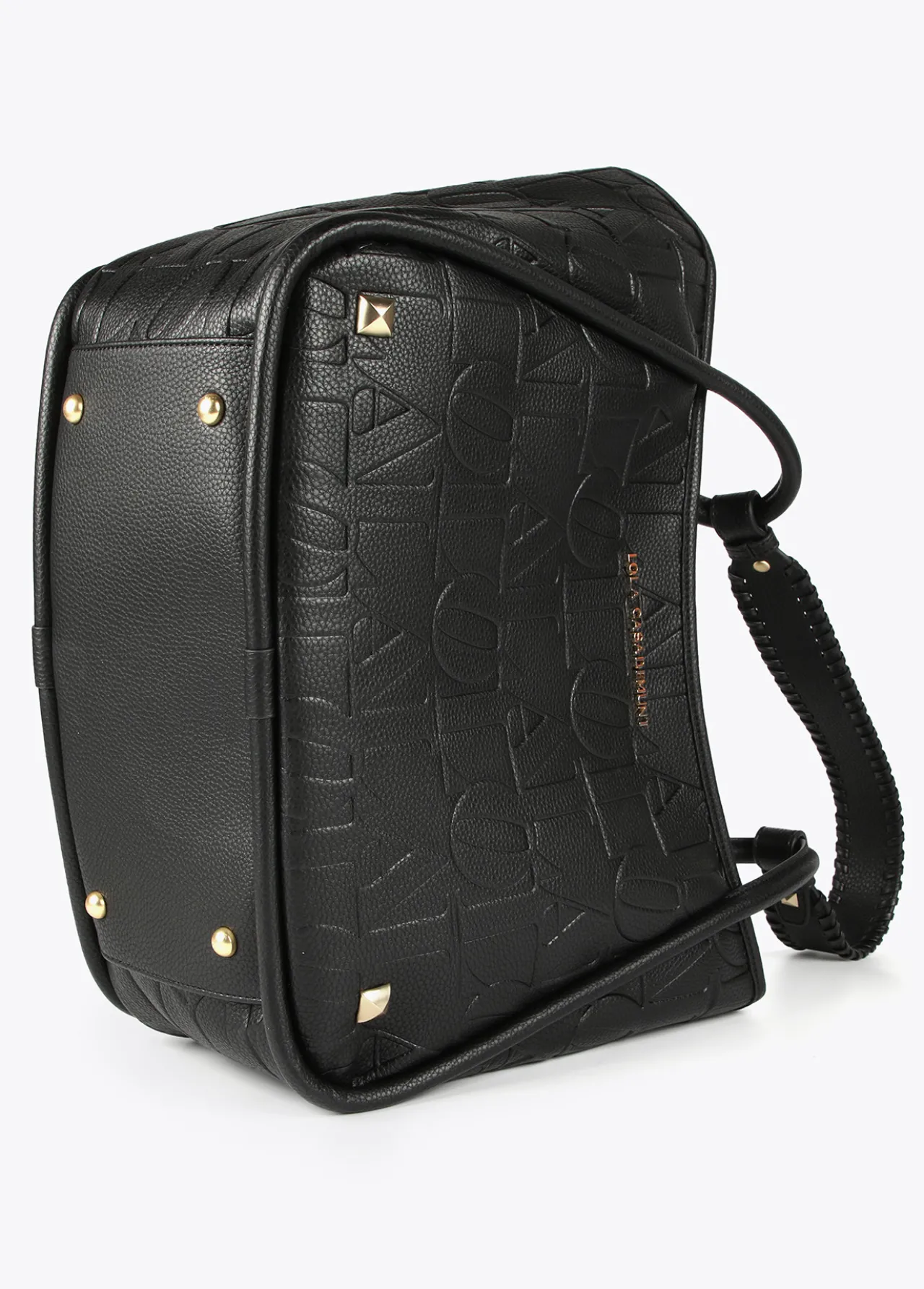 bolso_tipo_shopper_grabado_4.webp Lola Casademunt Bolsos<Bolso tipo shopper grabado NEGRO