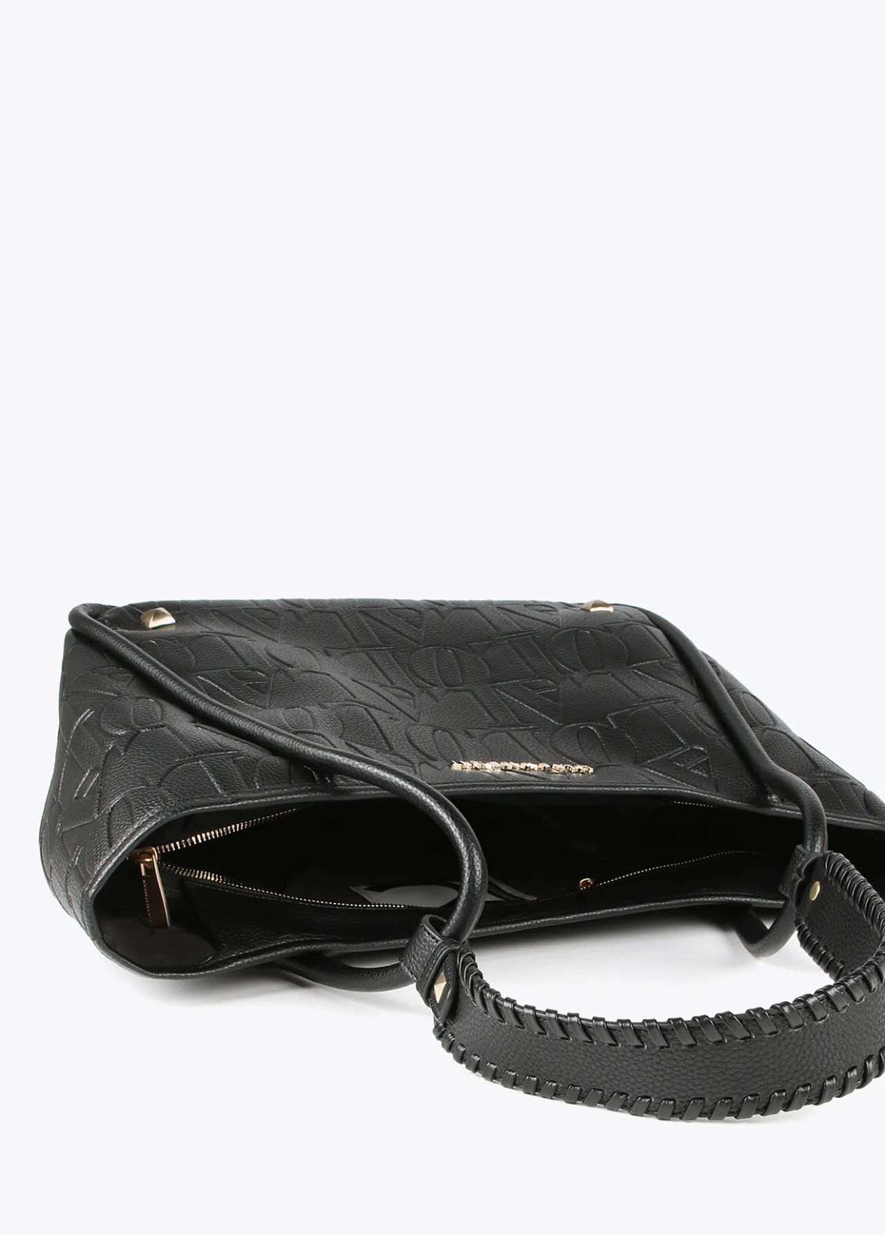 bolso_tipo_shopper_grabado_5.webp Lola Casademunt Bolsos<Bolso tipo shopper grabado NEGRO